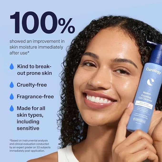 Curology HYDRO+ FOAMING GEL FACIAL CLEANSER, GENTLE FACE WASH, HYDRATING, NON-STRIPPING, SENSITIVE SKIN CARE, FRAGRANCE FREE, 5 FL OZ - Image 4